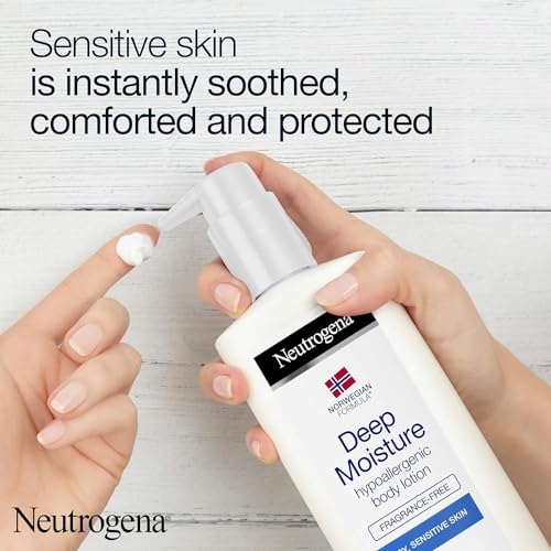 Neutrogena Norwegian Formula Deep Moisture Hypoallergenic Body Lotion (1x 400ml), Fragrance-Free Hypoallergenic Body Moisturiser for Sensitive and Dry Skin, Provides 48-Hour Moisturisation - Image 4