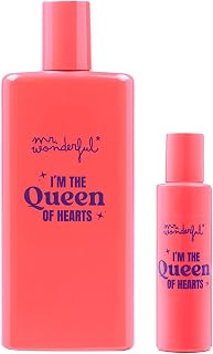 MR WONDERFUL - I'm the Queen of Hearts Promoción 150 ml + 30 ml, Colonia Mujer, Pack 2 Productos, Perfume Formato Spray, Eau de Toilette Natural, Aroma Frutal Gourmand, Fragancia Fresca