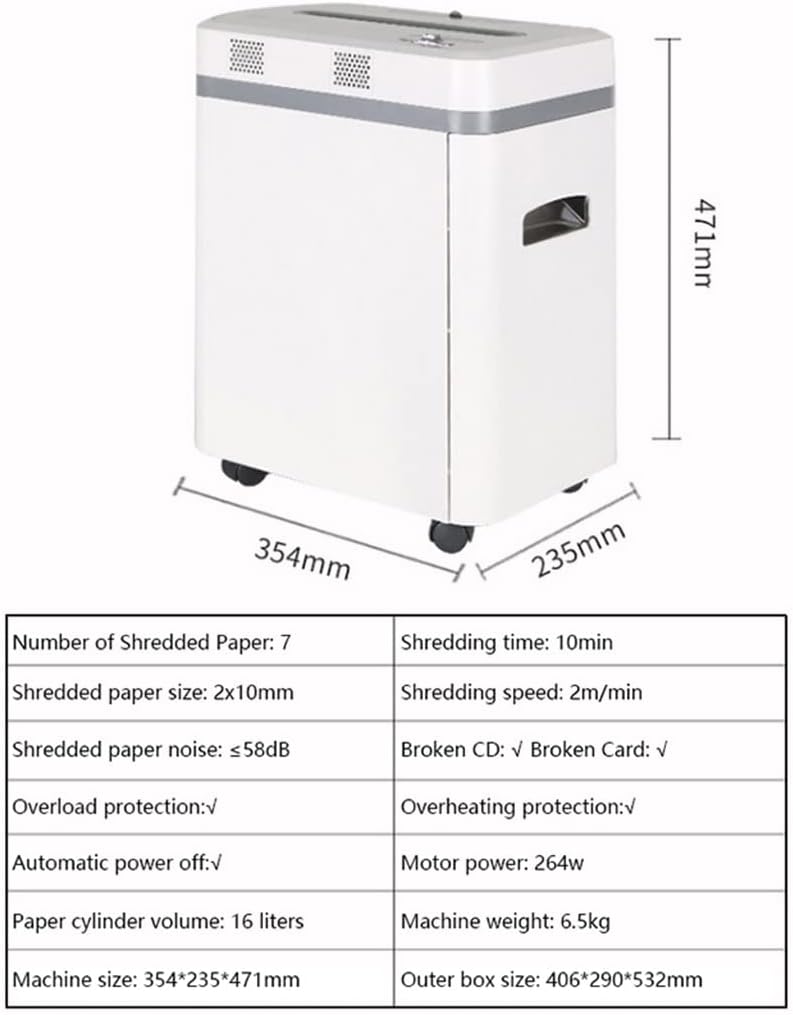 16L Shredder Office Home Electric Commercial Small Silent