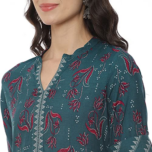 Image of Red Liva Straight Kurta