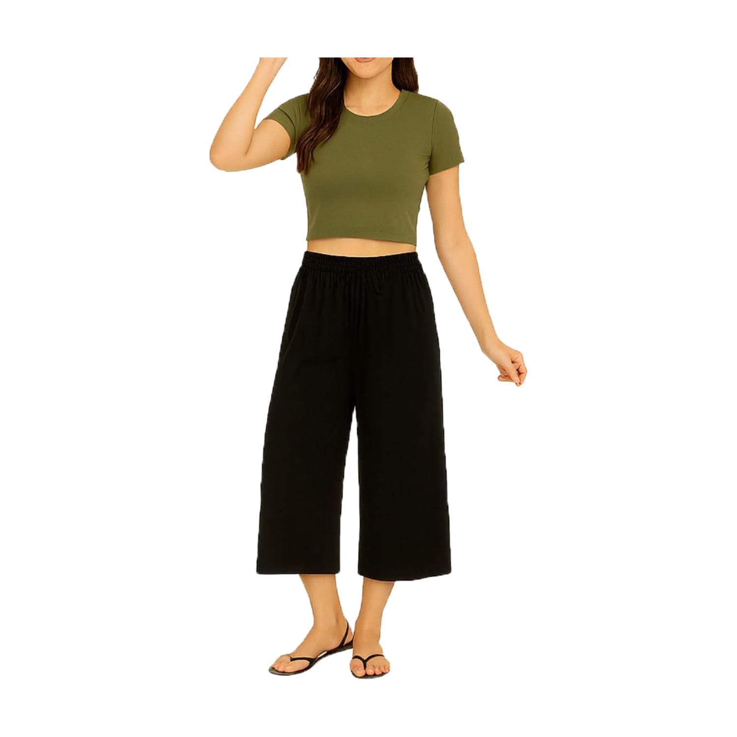 Womens Cotton 3/4th Capri With Loosefit Capri For Womens-picture-11
