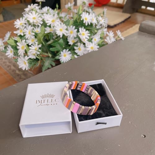 Color Women Bracelet Fashion Jewelry Femme Enamel Tile Beads Bracelets Stretch Pulseras Jewellery Handmade2