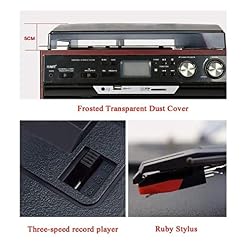 FMOPQ Bluetooth Record Player Turntable with CD Cassette Radio and USB/SD Card Audio Music Player Built in Amplifier for… - Les Beatles, Paul McCartney, John Lennon, RIngo Starr, George Harrison FMOPQ Bluetooth Record Player Turntable with CD Cassette Radio and USB/SD Card Audio Music Player Built in Amplifier for… – Image 6