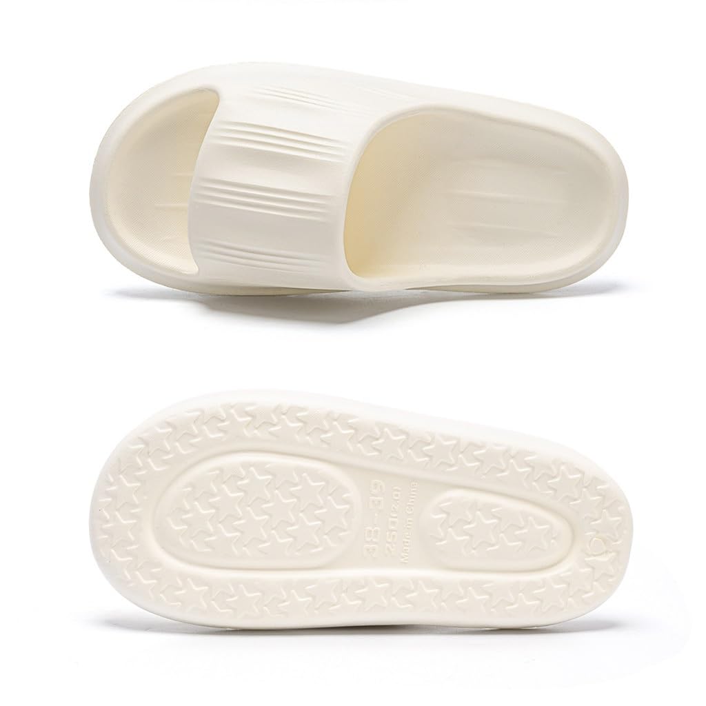 Zapatillas de Hombre Antideslizantes para Ducha con Puntera Abierta, Zapatillas de Almohada Ligeras, Chanclas, Sandalias de Ducha Unisex para baño Antideslizantes Ultra Suaves para Piscina en la Nube