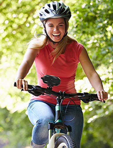 Image of Kunodi Outdoor Waterproof Bluetooth Speaker, Wireless Portable Shower Travel Bike Speaker with Subwoofer, Enhanced Bass, Built in Mic for Bicycle Riding, Sports, Pool, Beach, Hiking (Black & Bracket)