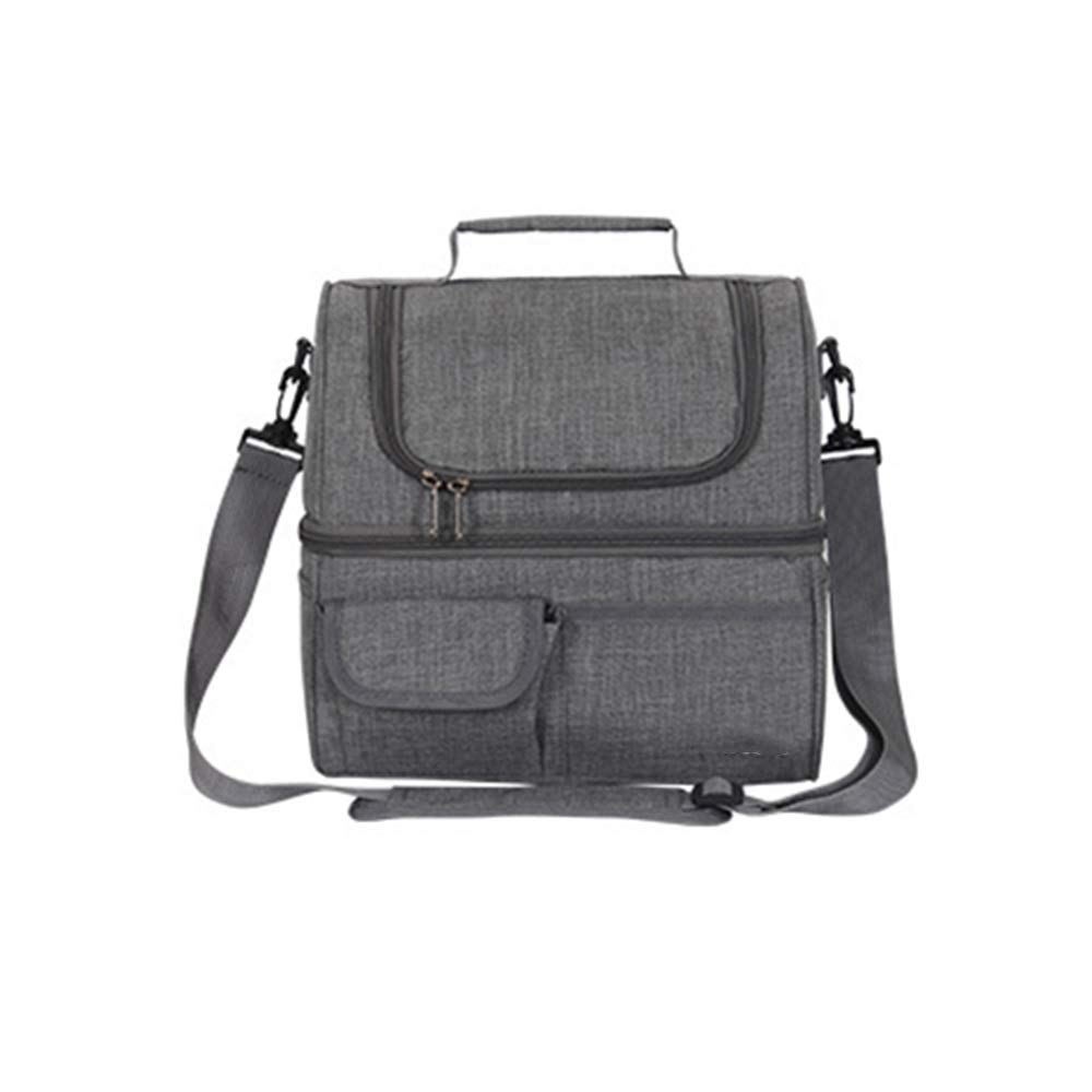 Bolsa de Picnic Las bolsas de almuerzo impermeables pueden mantener la comida caliente Bolsas de Almuerzo(Grey)