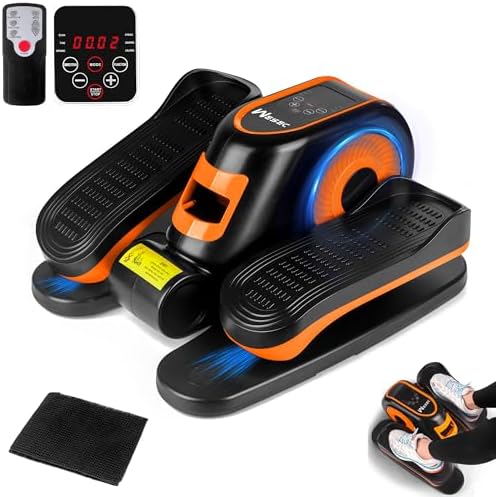 Wesec Under Desk Elliptical Machine, Electric Elliptical Seated Pedal Exerciser for Seniors w/Remote & 12 Speeds Level, Manual & Auto Mode, Quiet Ellipse Leg Exerciser as Seen on Tv for Home Office