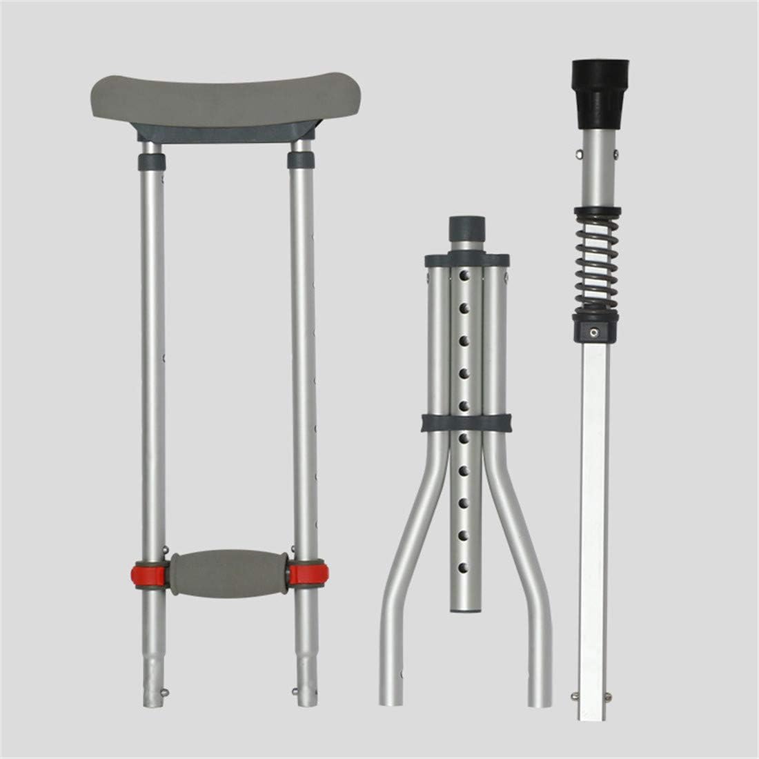 Medical Lightweight Crutches Push Button Adjustable Aluminum Height Axillary Crutch Bariatric Heavy Duty Adult Quick Adjust Comfortable Underarm Handgrip Supports 500 lbs : Health & Household