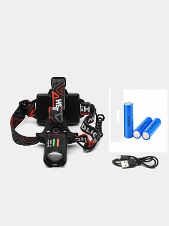 PeakStar PS-2910 3000 Lümen Şarjlı Profesyonel Zoomlu Kamp Avcı Balıkçı Kafa Lambası Feneri [Enerji Sınıfı A+++]