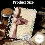 Acidea 60 Feuilles Dentelle Bordé Scrapbooking Paper Set, 6 Pack Livre de papier vintage pour DIY Journaling Papers Decorating Scrapbook Letter Notebook 4.9x6.9 Inch
