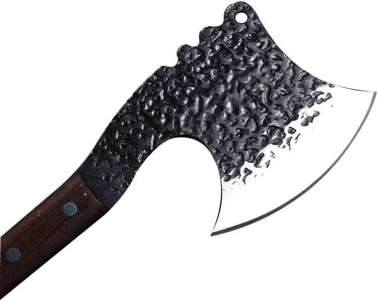 Miniatura 5 de Cuchillo de forja, cuchillo de carne de chef, cuchillos de cocina, juego con funda de cuero, transporte de llevar, carnicero, para acampar o al aire