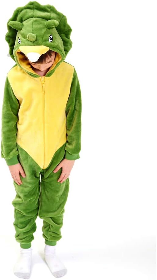 COSUSKET Kids Snug Fit Flannel Brown Bear Costume Animal Onesie Pajamas for Boys Girls Gifts