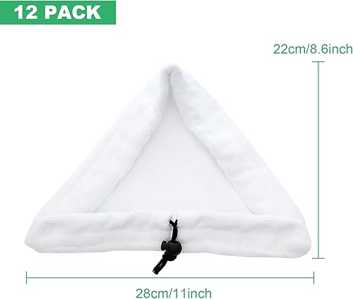 Miniatura 2 de FengWu 12 almohadillas de repuesto triangulares para trapeador de vapor, reutilizables, lavables, de microfibra, almohadillas de limpieza