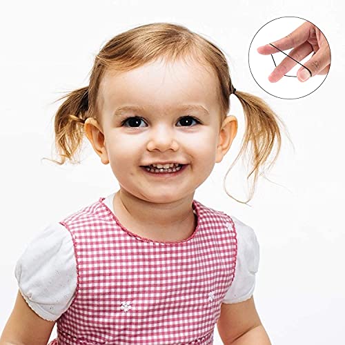 500 Stück Rubber Bands Haar Bommeln,Schwarze Haargummis Mini-Haargummis Gummibänder klein,Gummi Haarbänder Für Kinderfrisuren, Zöpfe und Hochzeitsfrisuren.(Schwarz 500 Stück)