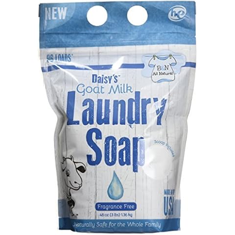 B&N All Natural at Home, Daisy's Goat Milk Laundry Soap, Fragrance Free, 96 Loads, 48 Ounce (BN-PD9603-06) Cover