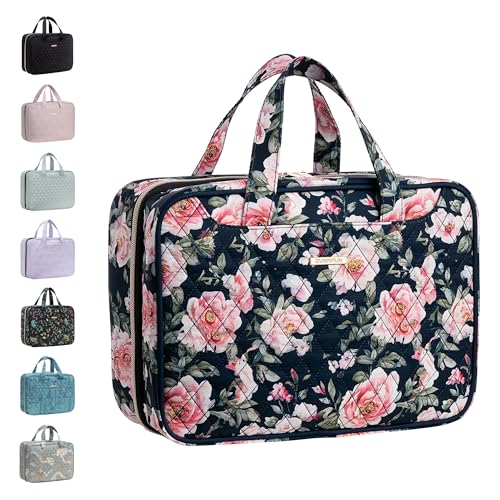 Everfun Hanging Travel Toiletry Bag for Women Traveling With Leakproof Compartment Makeup Cosmetic Organizer Dopp Kit Travel Accessories Essentials Must Have