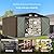 Garvee Brown Metal 10x8 FT Outdoor Storage Shed with Lockable Doors, Sloped Roof for Garden, Backyard, Patio, Corrosion Resistant, Easy Assembly