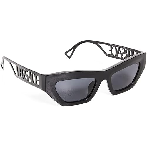 Versace Woman Sunglasses Black Frame, Dark Grey Lenses, 53MM