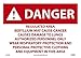 NMC D399RB Danger - Beryllium Regulated Area Sign - 14 in. x 10 in. Rigid Plastic Danger Sign, White/Red Text on Red/White Base