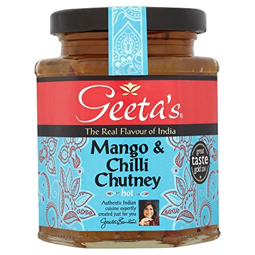 Chutney de mangue et piment Geeta pot 320g lot de 6 pour vos apéritifs dinatoires