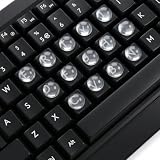 64 STK Tastatur Aufkleber Für Lange Nägel, Transparente Glas Tastaturkappen Keyboard Stickers Erhabene Tastaturaufkleber Zum Tippen Mit Langen Nägeln, Universell Für Die Meisten Laptops, PC-Tastat