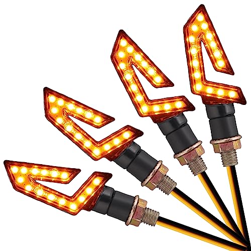 AUTTGINN Intermitentes universales LED de 12 V para motocicleta, 15 ledes, mini intermitentes, 4 unidades, IP65, certificado E