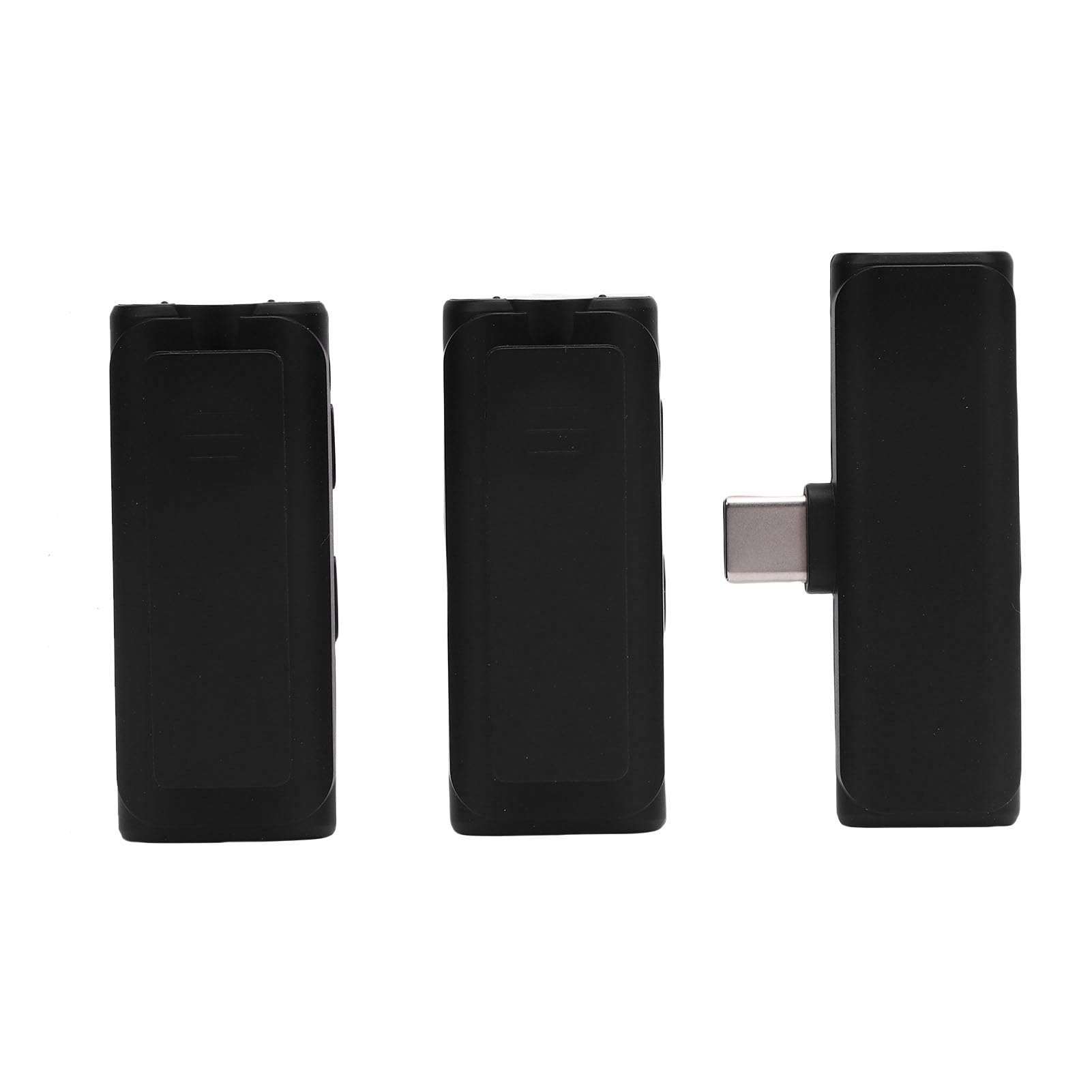 Pongnas Microfono Lavalier Antivento con Cancellazione del Rumore da 2,4 GHz per la Registrazione Video Streaming Live Vlogging Interviste - Microfono a Clip con Monitoraggio in Tempo Reale e