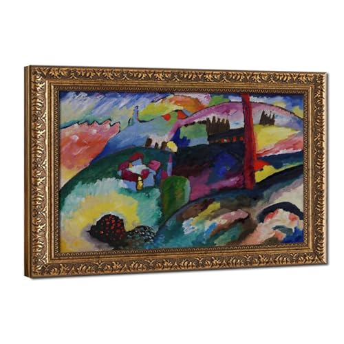Tableau Kandinsky Paysage avec cheminée d'usine déco salon