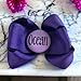 Burgundy and Pink Hair Clip Bow for Girls with Personalization- Custom Handmade