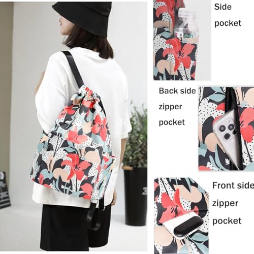 Image of MOCA Drawstring Gym Sports Backpack Lightweight Multipurpose Daypack Travel School College Daily Storage Carry Suitable Men Women Kids Adults Fitness Accessory