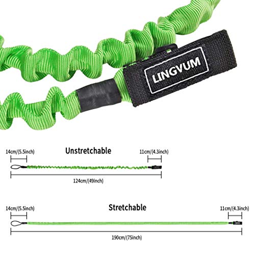 image for LINGVUM Paddle Leash Stretchable Kayak Paddle Tether Coiled Strap for 