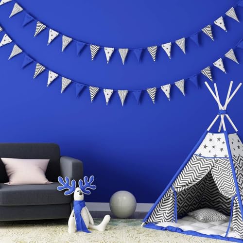 Image of Dark Blue Solid Matt Peel and Stick Wallpaper Contact Paper Wallpaper Modern Self Adhesive Wallpaper Decorative Removable 16 x 48 Inch