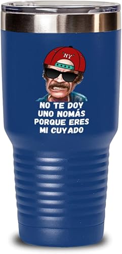 Regalo para cuyado vaso de vino y blanco no te doy una nomas