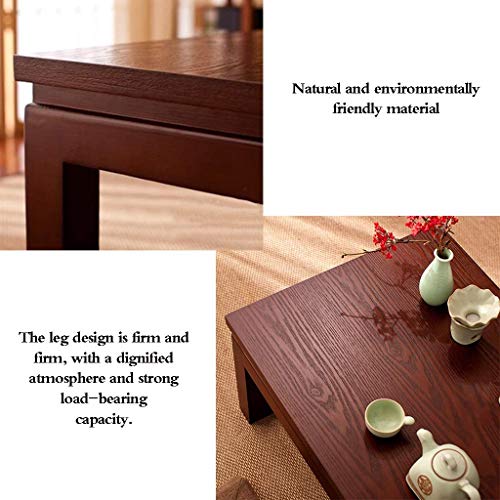 Mesa de café de madera maciza NMDCDH para tatami y balcón (70x45cm) 7