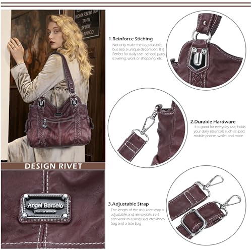 Image of Angel Barcelo Purses for Women Soft PU Leather Shoulder Bag Crossbody Purse and Handbags