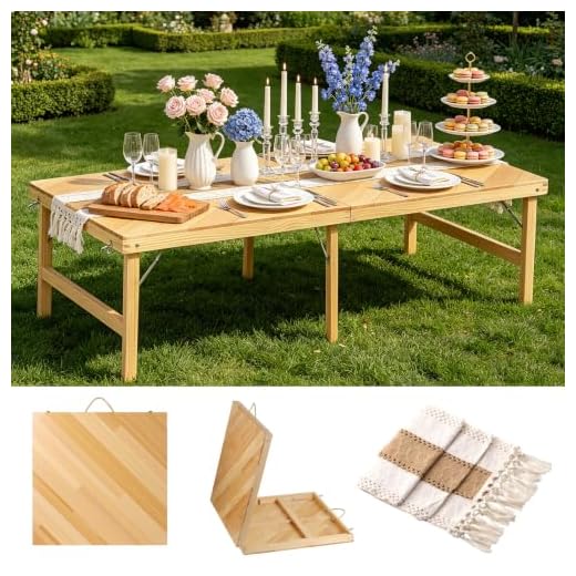 Muscovite Solid Wood Folding Picnic Table