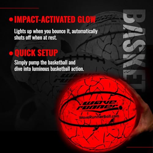 Light Up Basketball - Glow In The Dark Gift Idea For Boys 8-15+ - Led Basketball Accessory | Cool Outdoor Toy