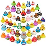 Playbees Rubber Ducks in Bulk 12 Pack Assortment Duckies Kids Baby Bath Shower Toys Jeep Ducking Floater Summer Beach Pool Activity Baby Showers Accessories Classroom Incentives