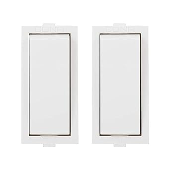 CONA 9251 Status 1 Way Modular Switch 6A White, Pack of 2 |Electric Switches|ISI Marked One Way Modular Switch for Home, Office, Shop,etc