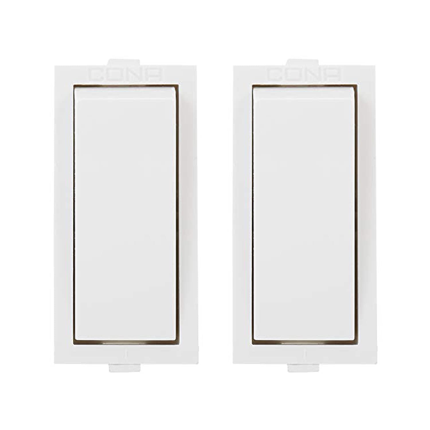 See full amazon price history chart for CONA 9251 Status 1 Way Modular Switch 6A White, Pack of 2 |Electric Switches|ISI Marked One Way Modular Switch for Home, Office, Shop,etc CONA 9251 Status 1 Way Modular Switch 6A White, Pack of 2 |Electric Switches|ISI Marked One Way Modular Switch for Home, Office, Shop,etc (B0937MMPSZ) Amazon Price History, Amazon Price Tracker