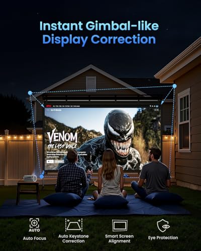 JMGO PicoPlay 1080P Smart Mini Projector, Google TV with Licensed Netflix, 400 ISO Lumens, 8W Dolby Digital, Portable Projector with WiFi & Bluetooth, Supports Power Banks, Including Optical Filter - Image 5