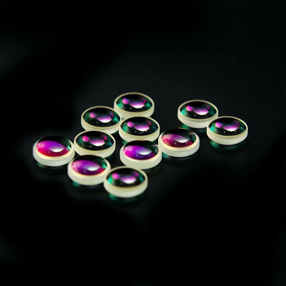 Artsim Prisms & Kaleidoscopes 50PCS 7.66mm Mini Defective Optical Biconvex Lentes DIY Decorative Prism Double Lenses Science Classroom Optics Kits