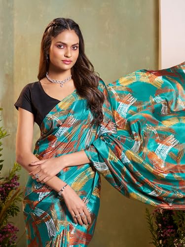 Image of Garden Vareli Art Silk Abstract Print Saree