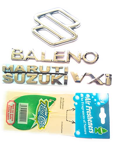 KarGide Car Monogram Symbol Wrap Decal Sticker Emblem Badge Complete KIT 222 with Perfume Compatible with M-ARUTI B-ALENO O-ld