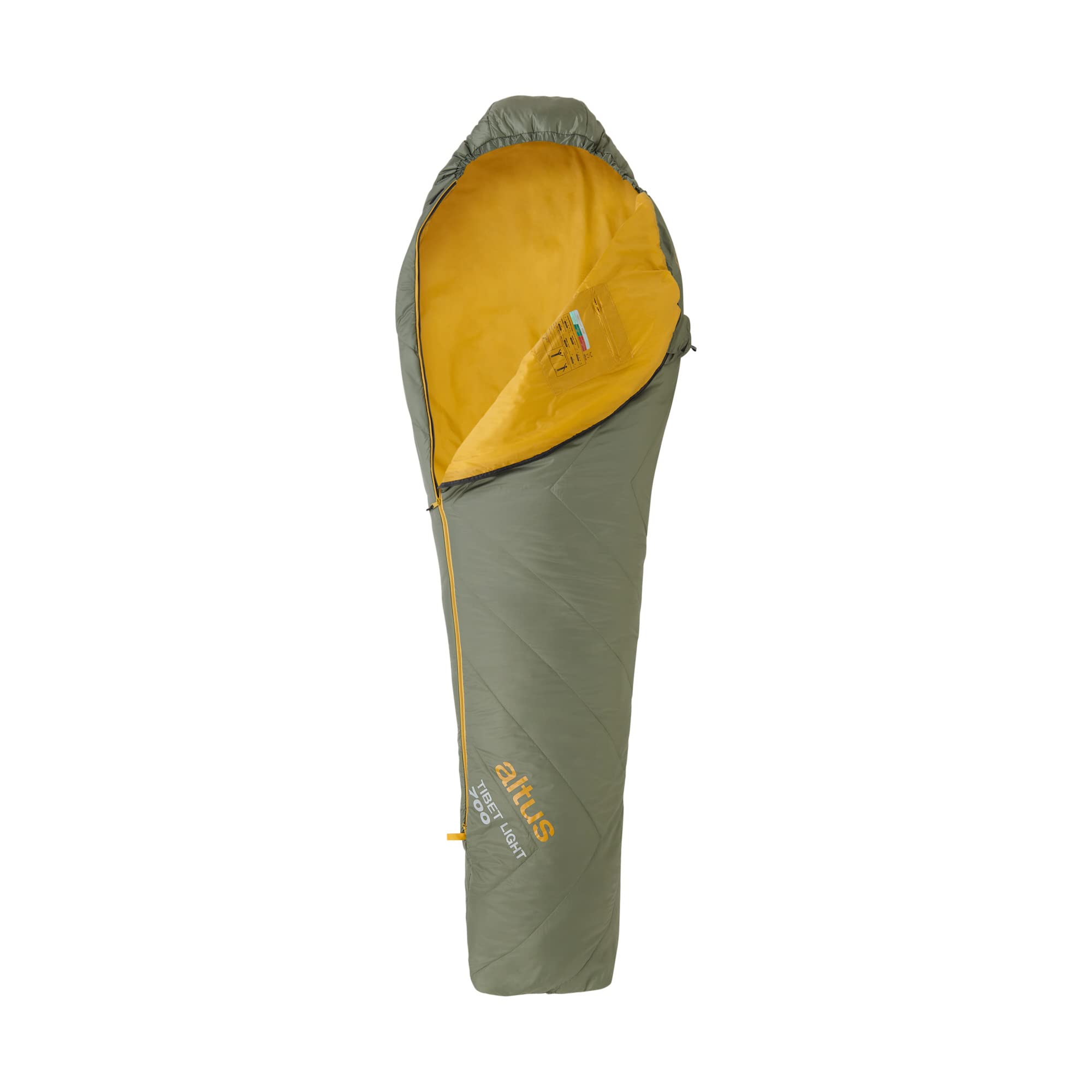 Tibet Light 700 H30 | Temperatura -2ºC a +14ºC | Saco de Dormir | Laurel | Forma de Momia | Fibra | Montaña | Camping | Excursiones | Adultos | Unisex | para Hombre y Mujer