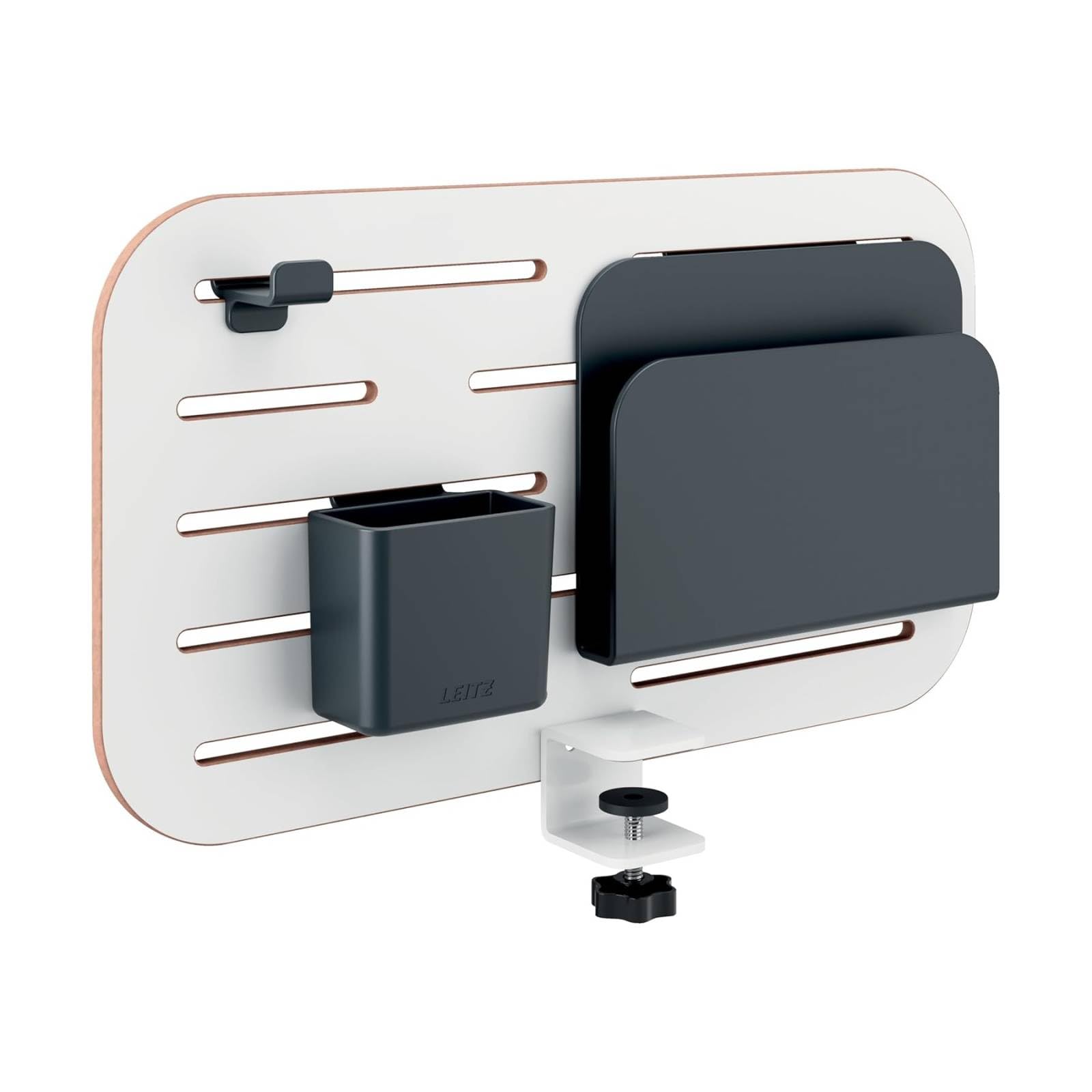 LEITZ Ergo - Bureau Assis-Debout électrique, Ergonomique, Adapté aux petits espaces ou comme table d'appoint ; Capacité 20kg, Bureau compact 80 cm x 60 cm, Gamme Ergo, Coloris Blanc, 65340001