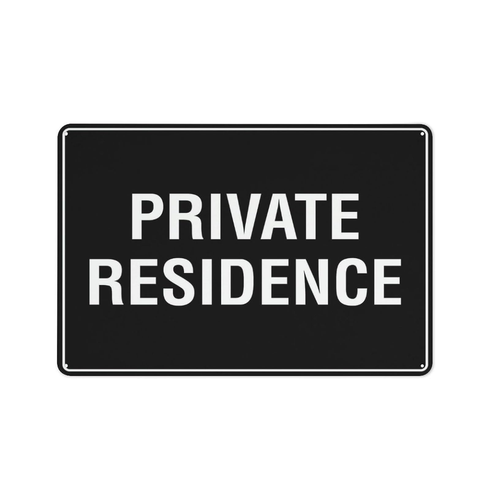 FNYUVNFAF Private Property Sign for Residence Reflective Aluminum Warning Sign for Farm Cabin Estate Home Security Gate Metal Sign (8 X 12 inch)