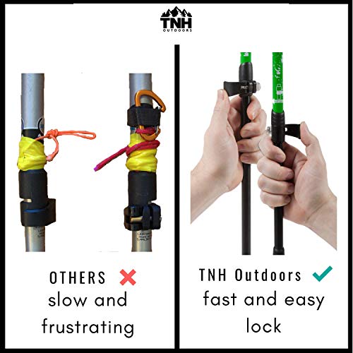 Rakaia Designs (Tnh Outdoors) Trekking Poles - Lightweight, Aluminum Hiking, Walking & Running Sticks With Natural Cork Grips, Quick Locks, 4 Season/All Terrain Accessories And Carry Bag #TOP3