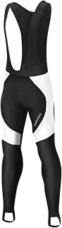 AAOCLO Winter Cycling Pants Fleece Windproof Cycling Bib Shorts Warm 3D Sponge Pad Winter Cycling Pants Bib Trouser