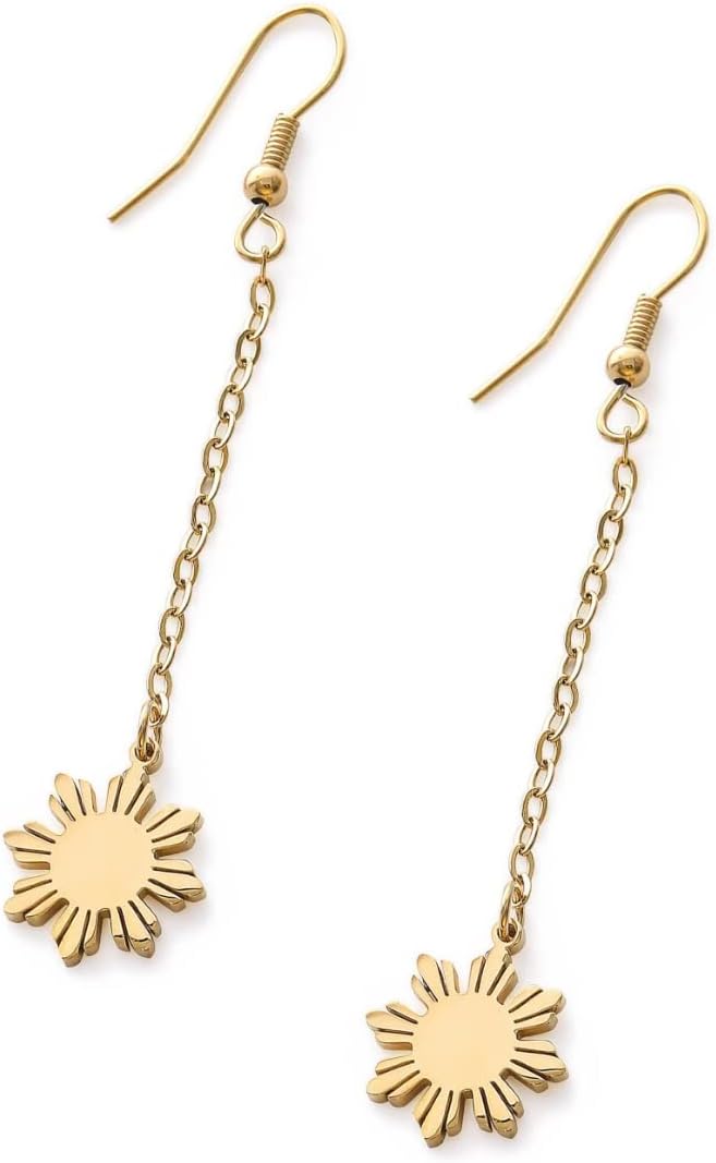 Philippine Sun Dangle Earrings | Araw Earrings | Filipina Earrings